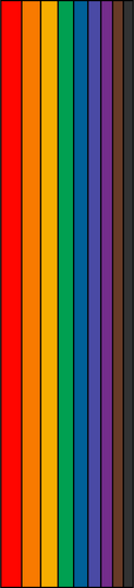 Lined Psychedelic Rainbow Borders